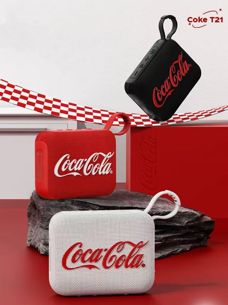Fonepia × Coca-Cola Mini Bluetooth Speaker – Portable Hi-Fi Bass Sound