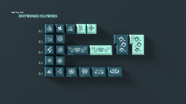 WS Entwined Flowers Keycap Set